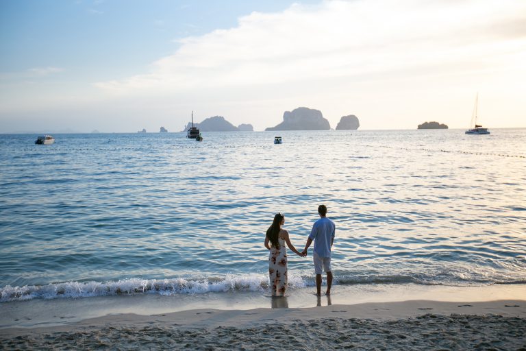 Behind the scenes pre wedding shoot at Railay beach , Krabi, Thailand