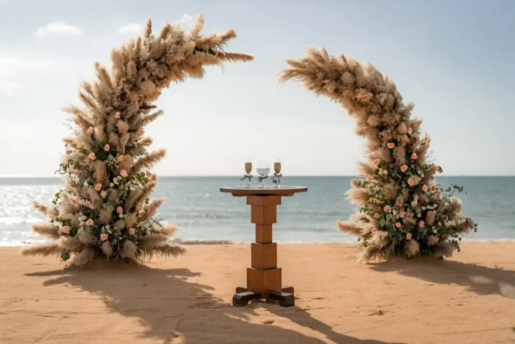 Beach wedding in Khao Lak Thailand at Devasom Resort