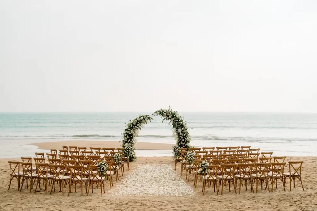 Beach wedding in Khao Lak Thailand at Devasom Resort